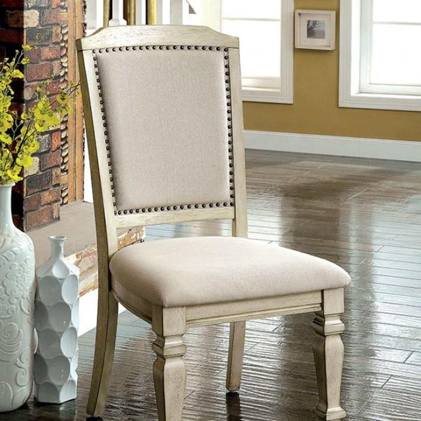 Holcroft Antique White & Ivory Dining Chair (Set of 2) - Image 4