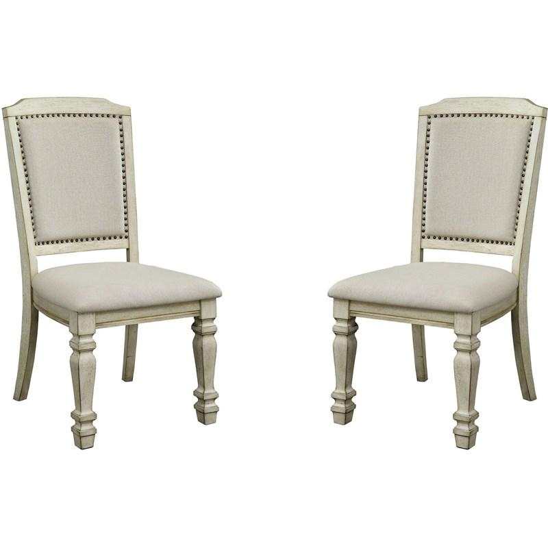 Holcroft Antique White & Ivory Dining Room Set / 7pc - Image 5