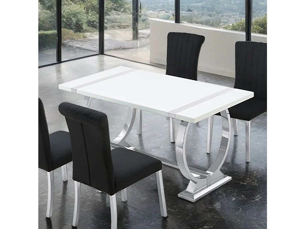 Holstebro Silver/White 60" Dining Table