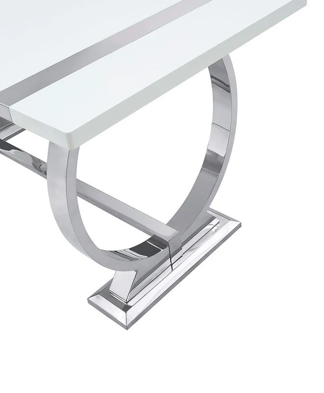 Holstebro Silver/White 60" Dining Table - Image 3