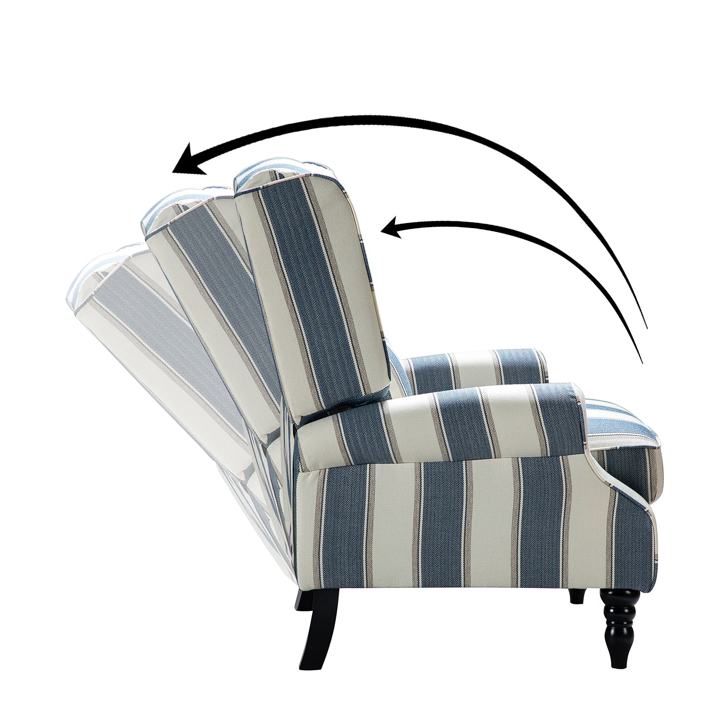 Asikli Manual Recliner in Navy - Image 4