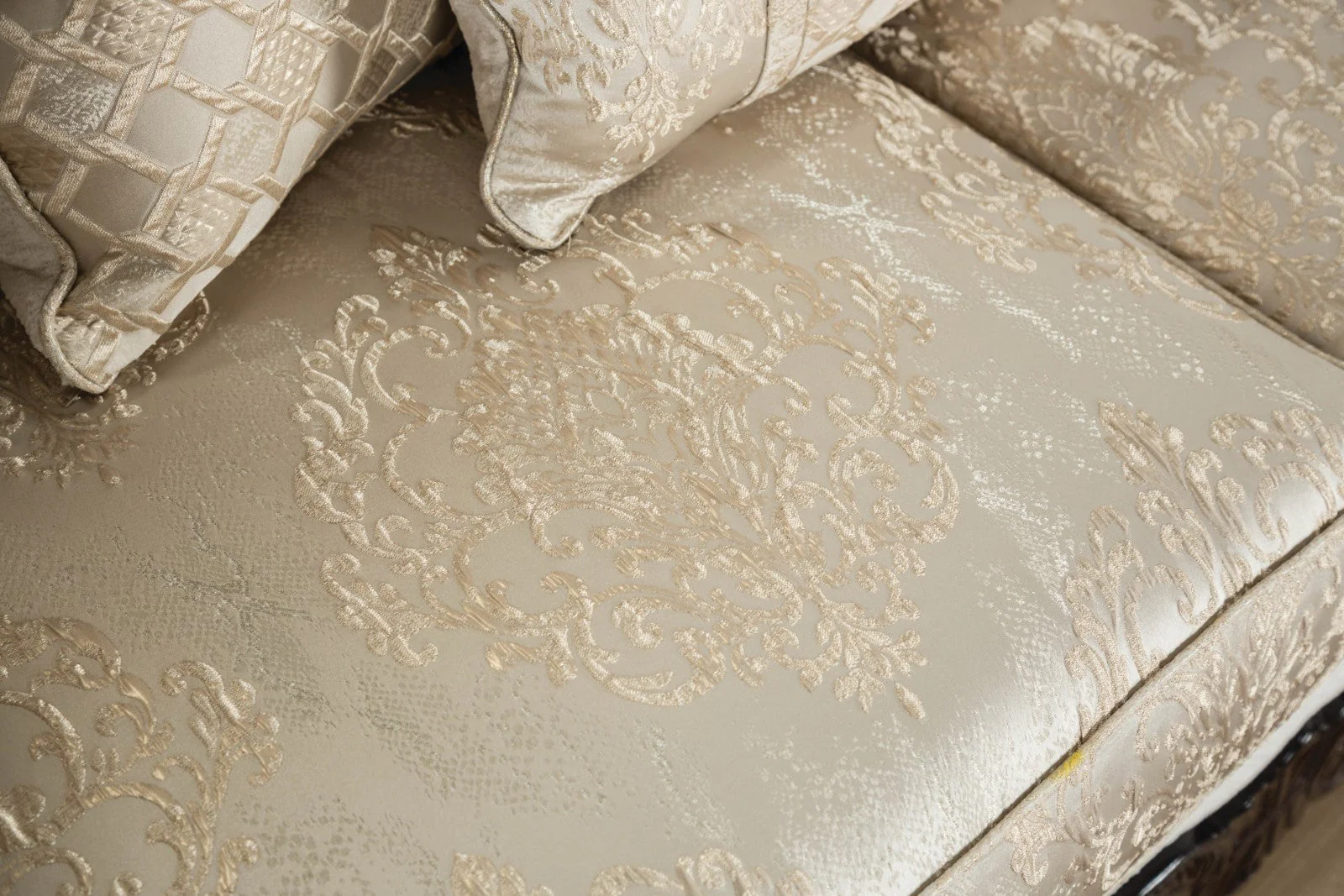 Huelva Beige/Dark Cherry Upholstery Living Room Set - Image 7