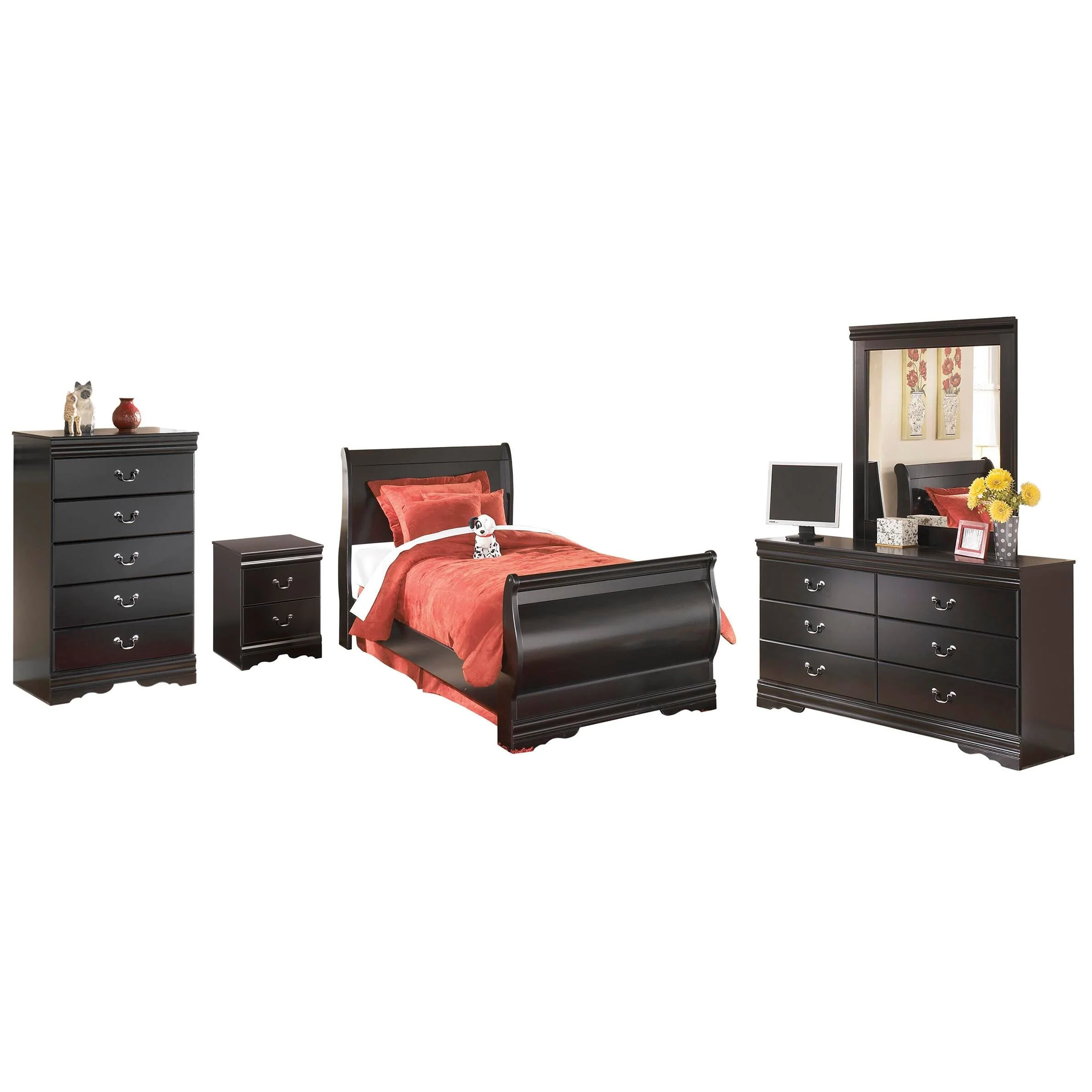 Huey Vineyard Sleigh Bed Bedroom Set - Image 4