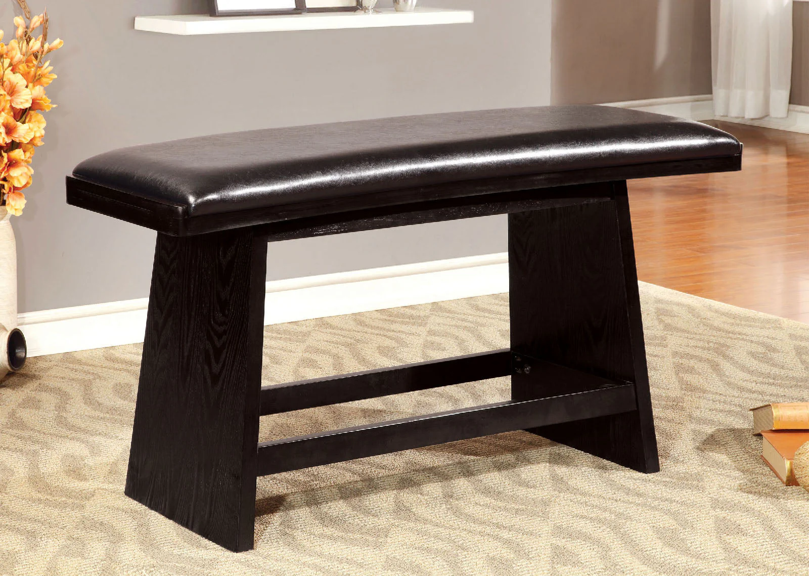 Hurley Black 6 Pc. Counter Height Table Set w/ Bench - Image 3