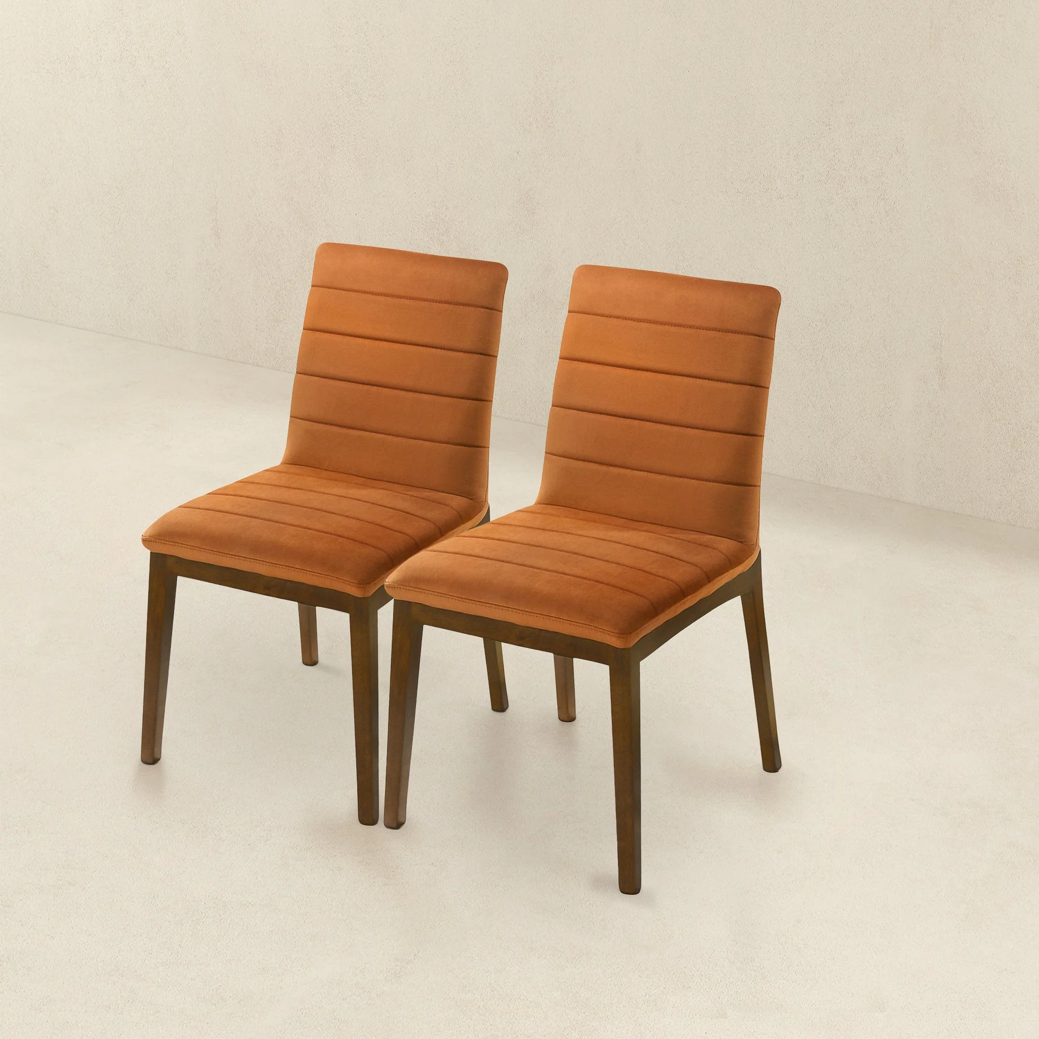 Ines Burnt Orange Velvet Dining Chair (Set Of 2) - Image 5