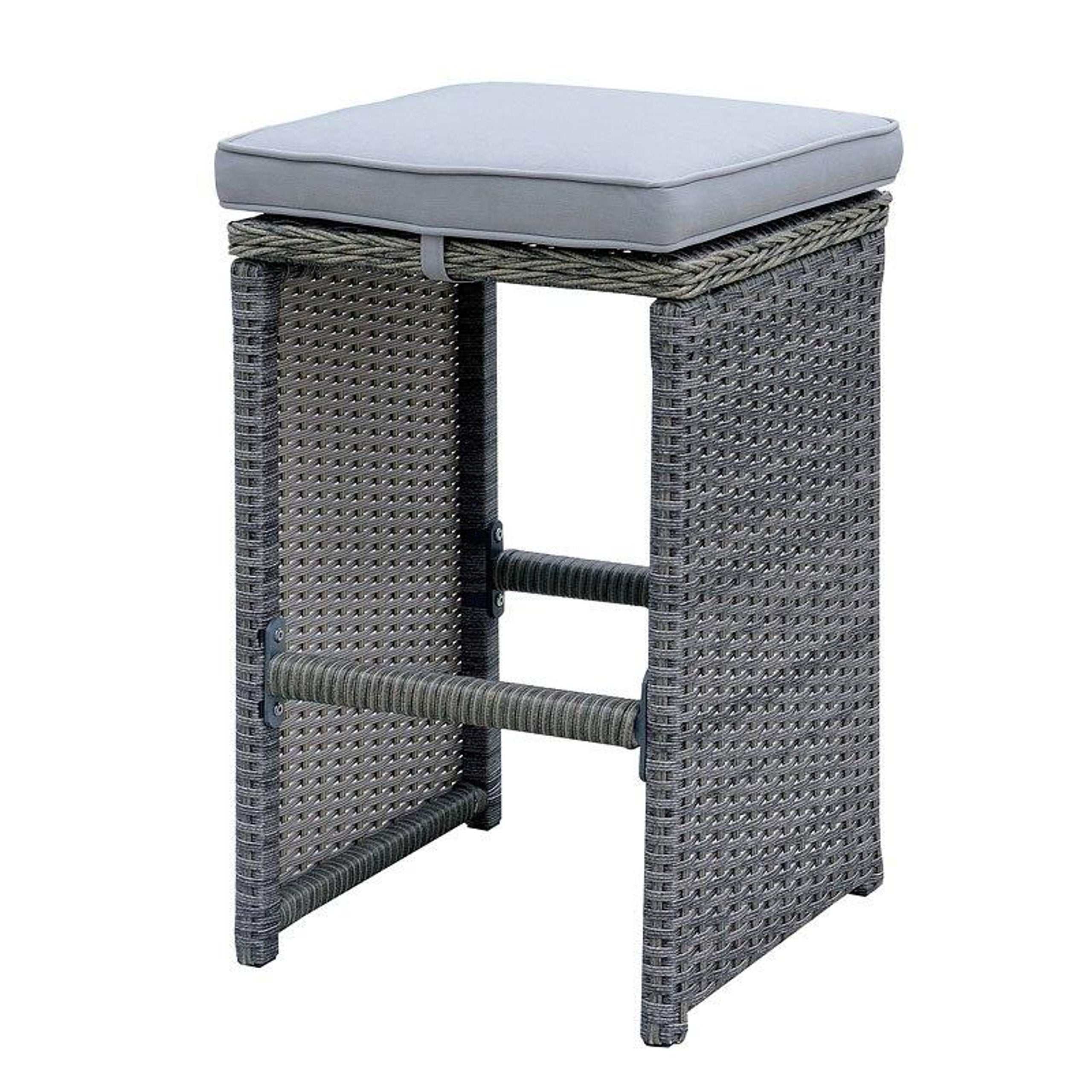 Ismay Gray 6pc Outdoor Bar Stool Set - Image 4