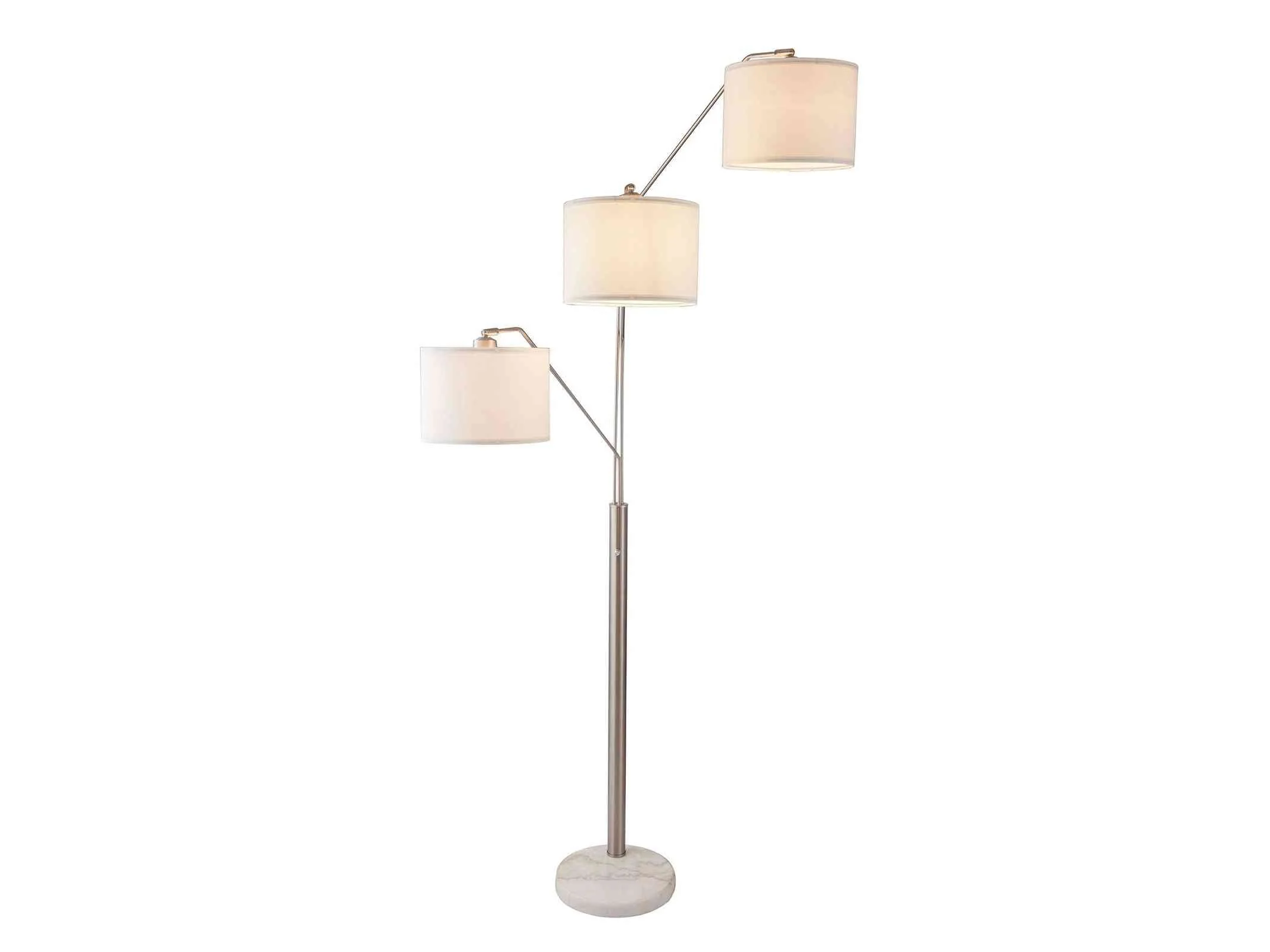 iyanna Silver/Beige Arch Lamp