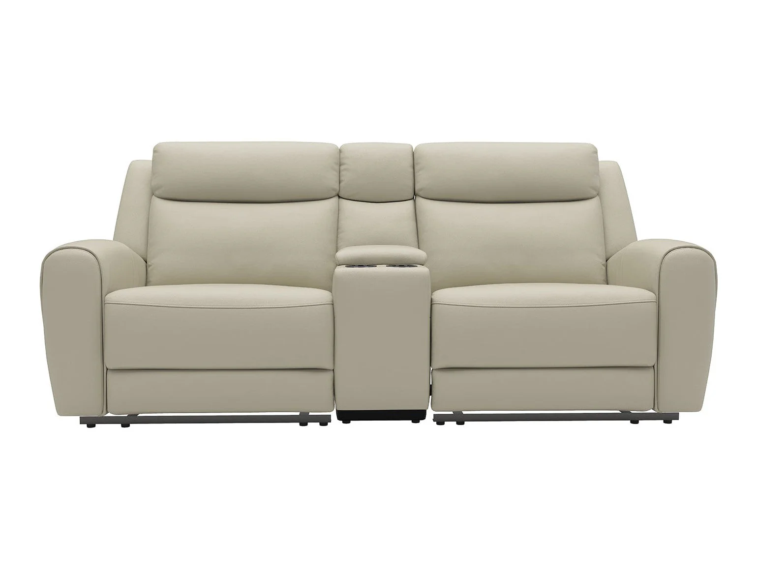 Jacobus Beige Leather Loveseat