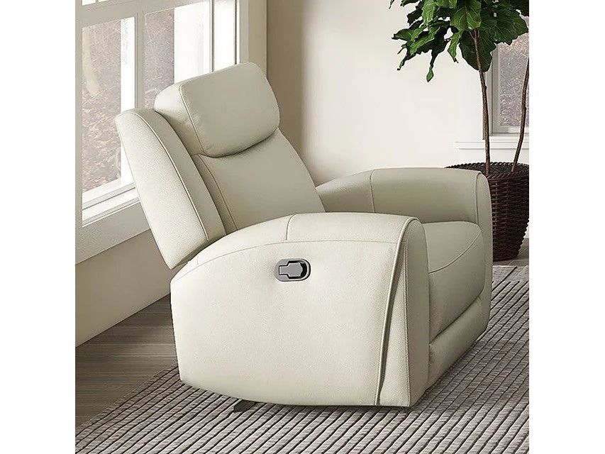 Jacobus Beige Leather Recliner