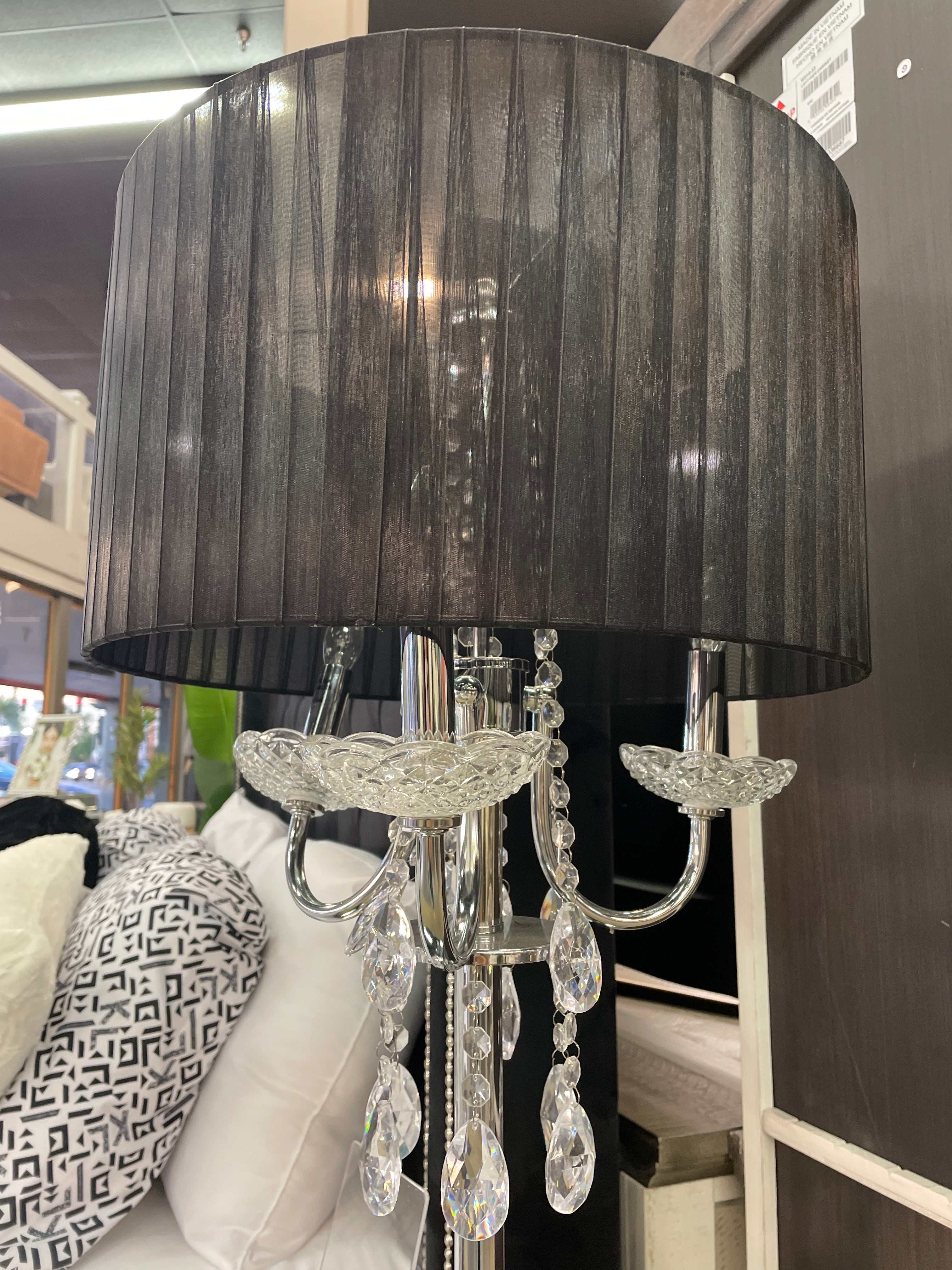 Jada Black & Chrome Table Lamp - Image 5