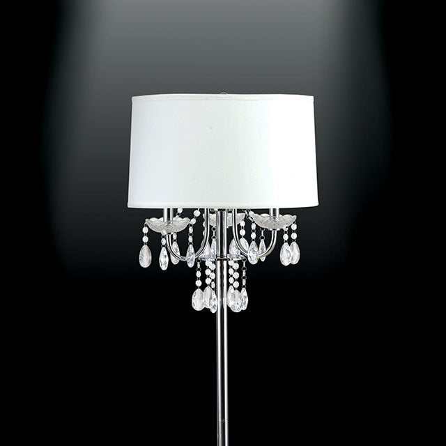 Jada Chrome/White Floor Lamp - Image 2
