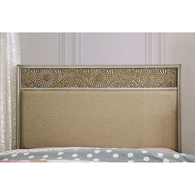 Jakarta Antique White/Beige Queen Bed - Image 5