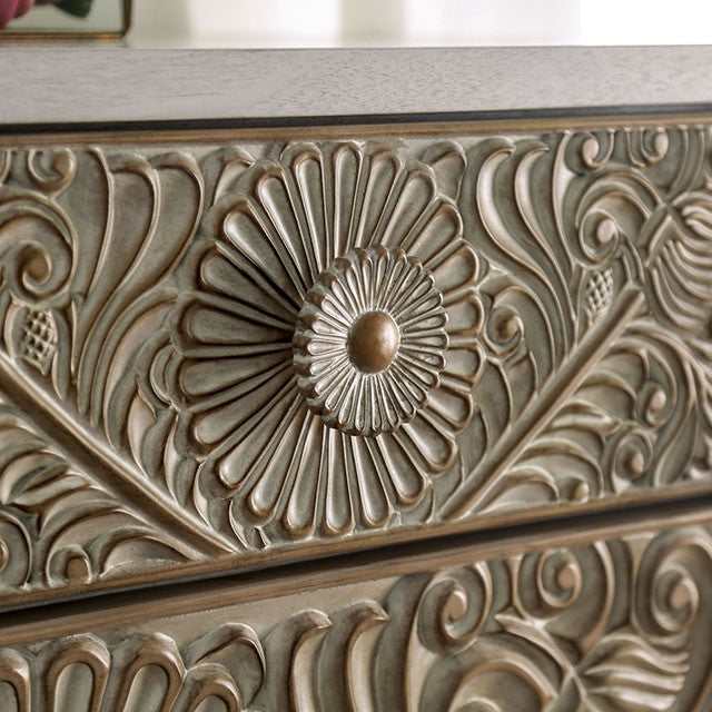 Jakarta Antique White/Beige Queen Bed - Image 8