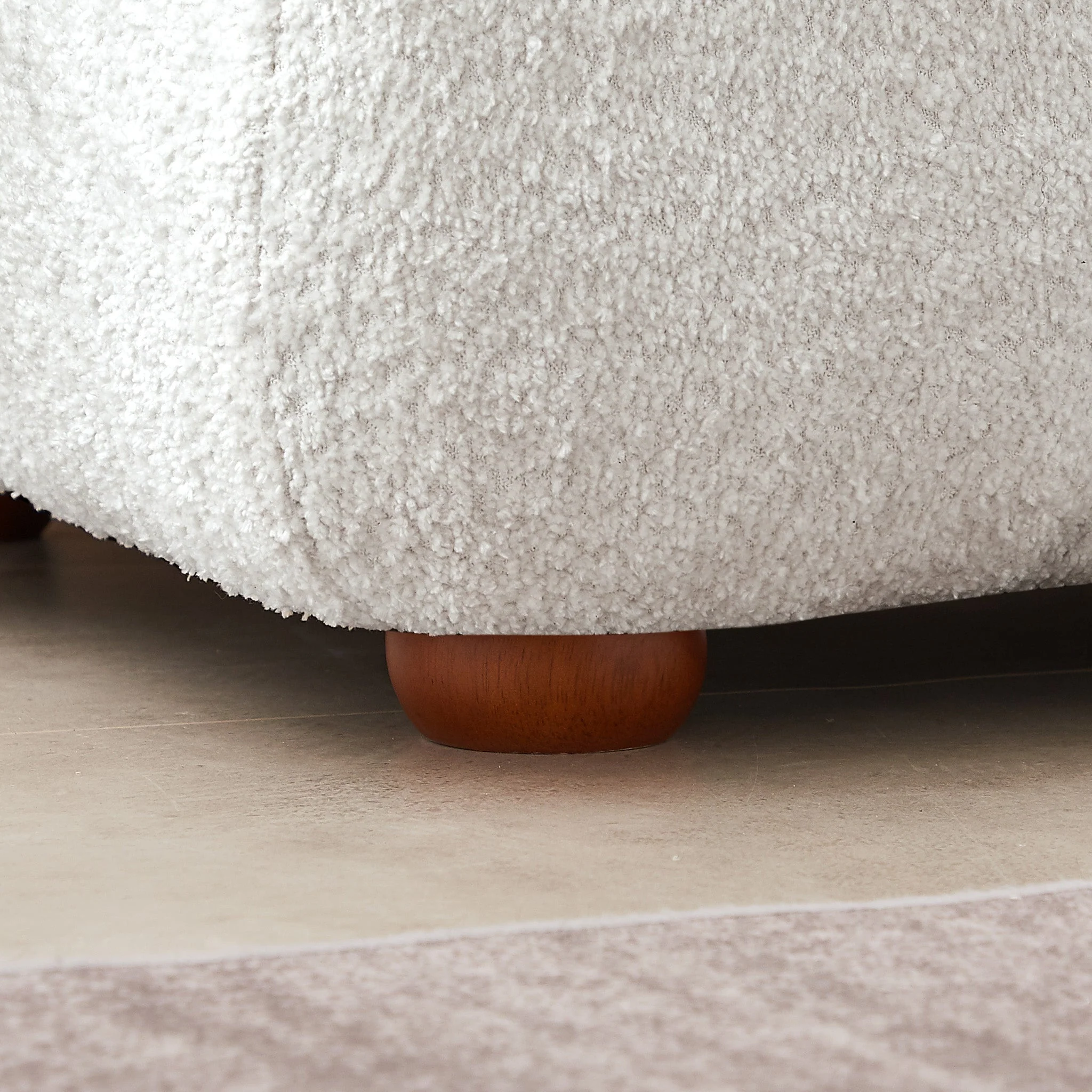 Jasmin 89.7'' Cream Boucle Sofa - Image 6