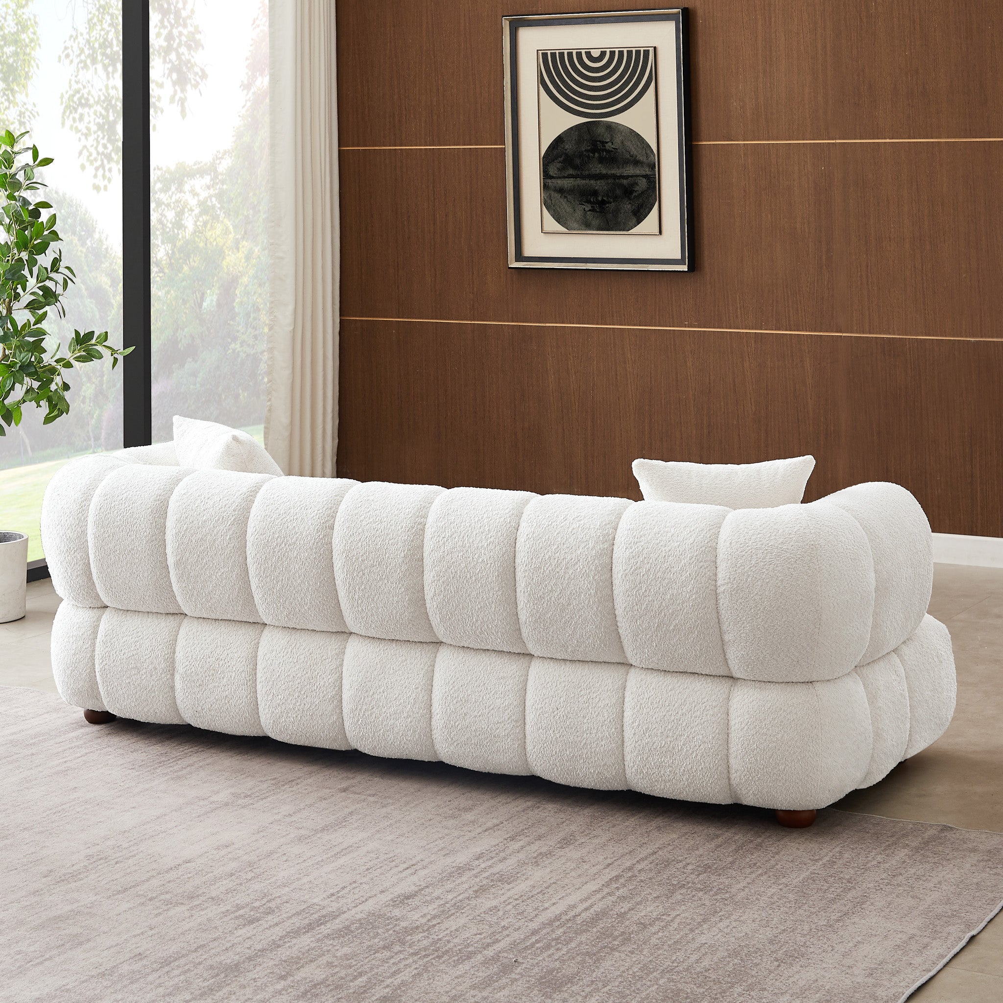 Jasmin 89.7'' Cream Boucle Sofa - Image 7