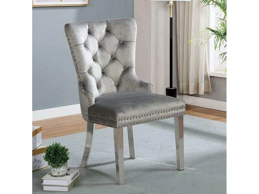 Jewett Velvet & Chrome Side Chair (Set of 2)