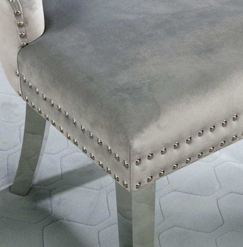 Jewett Velvet & Chrome Side Chair (Set of 2) - Image 3