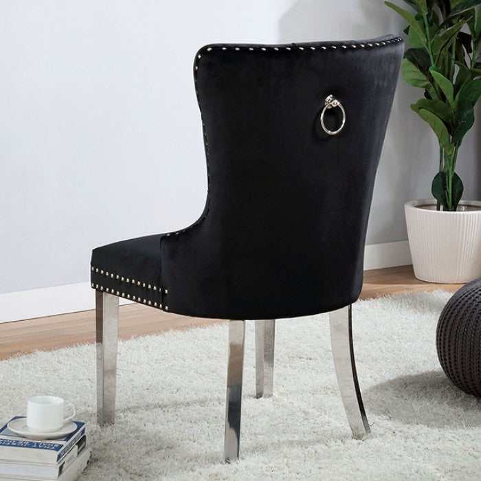 Jewett Velvet & Chrome Side Chair (Set of 2) - Image 5