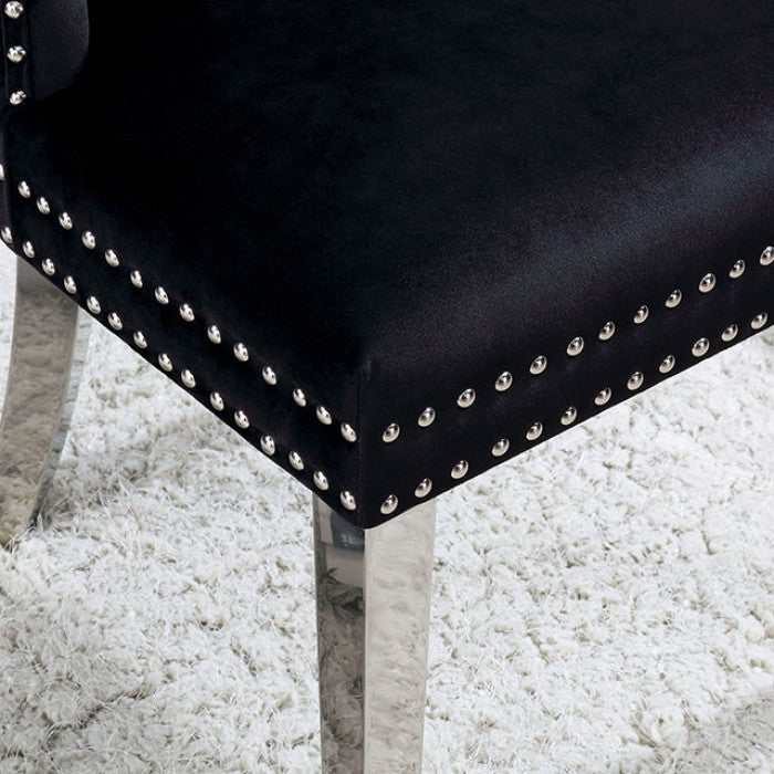 Jewett Velvet & Chrome Side Chair (Set of 2) - Image 6