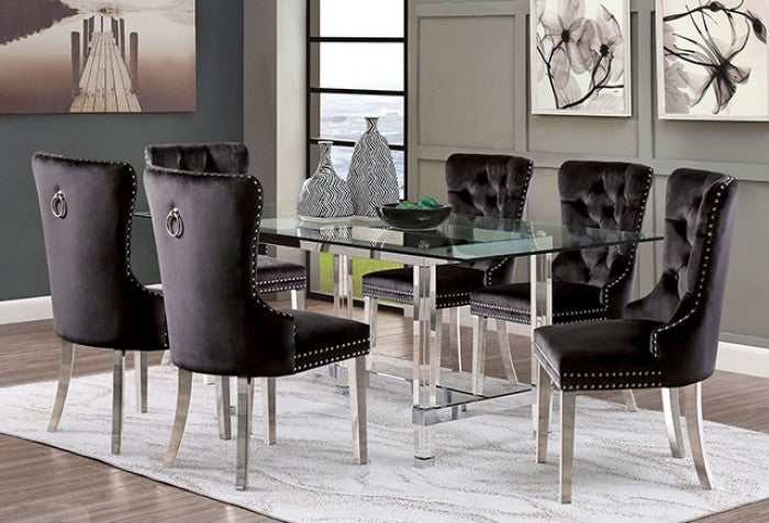 Jewett Velvet & Chrome Side Chair (Set of 2) - Image 7