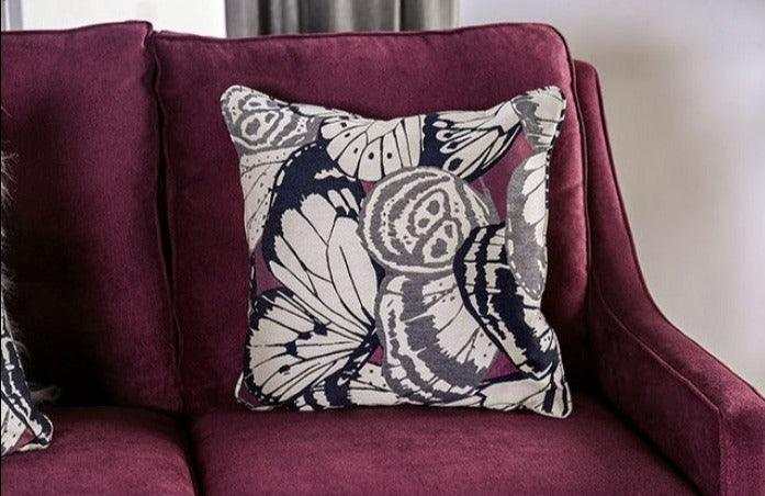 Jillian Plum Stationary Sofa & Loveseat 2pc - Image 6