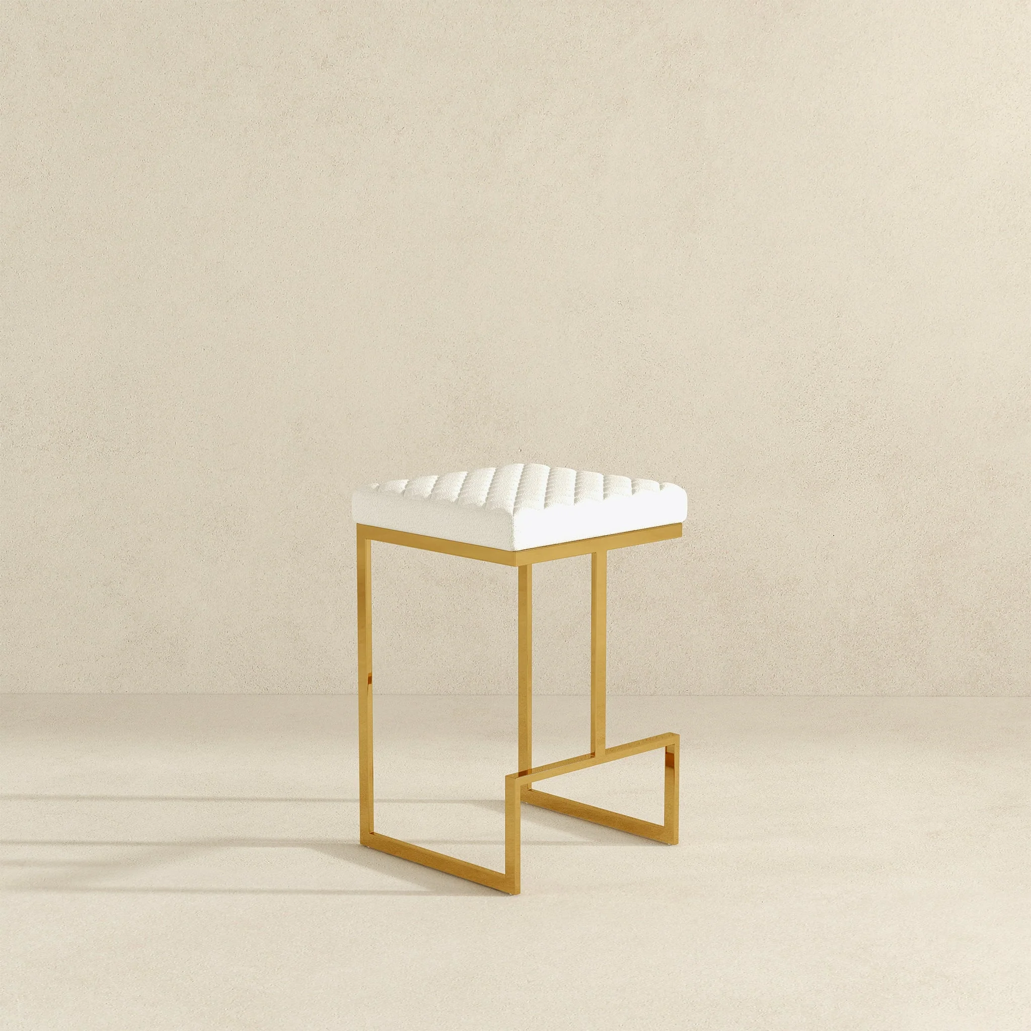Joel Beige Boucle Counter Stool - Image 5