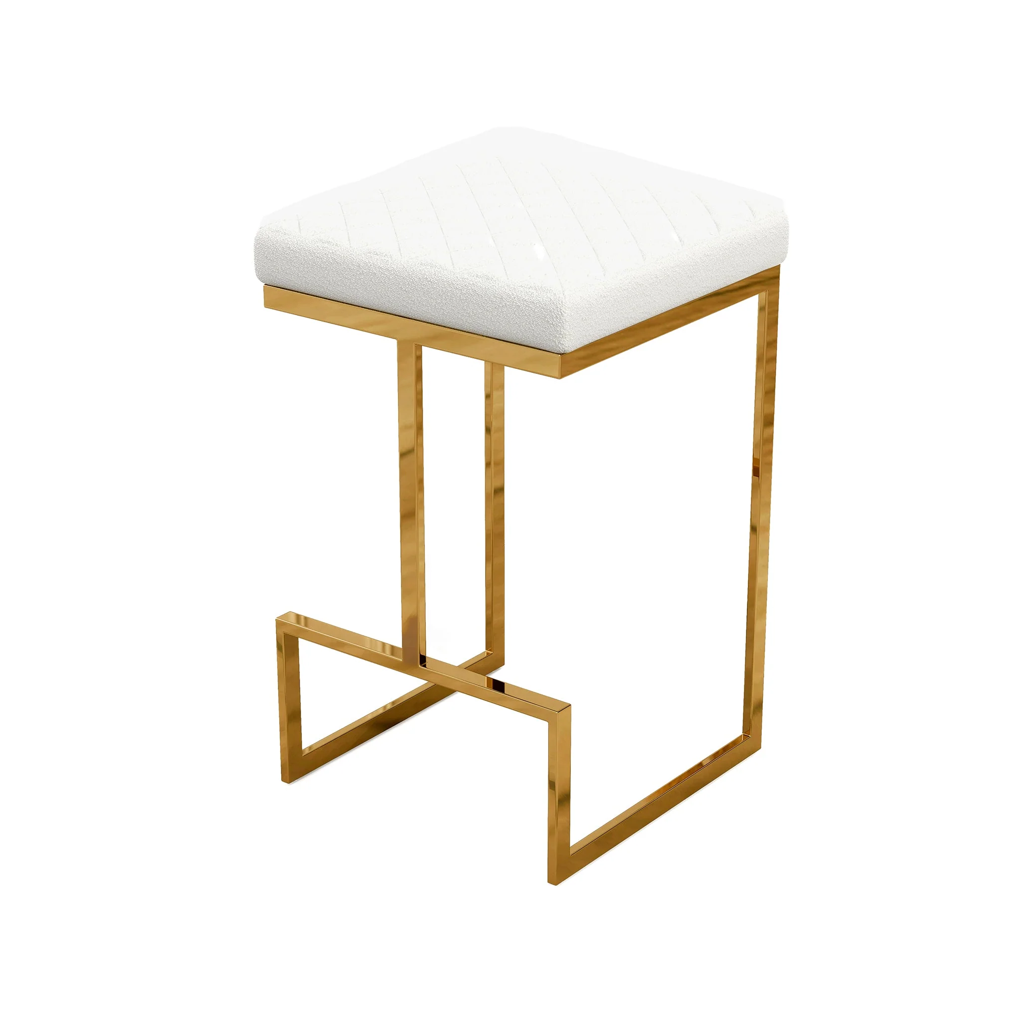 Joel Beige Boucle Counter Stool - Image 7