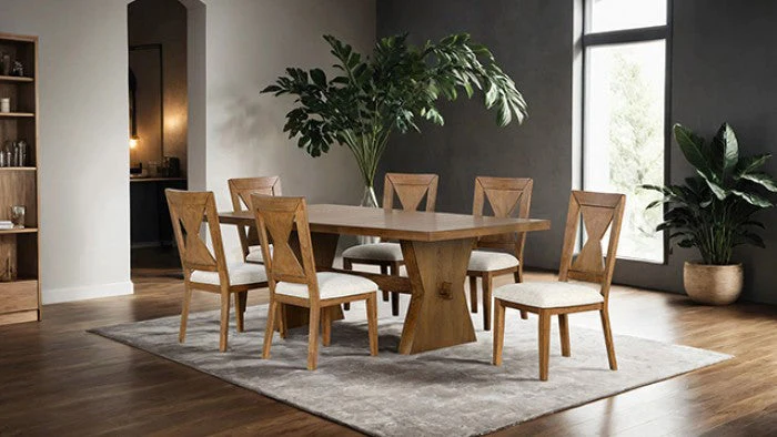 Johannes Rustic Oak Dining Table - Image 3