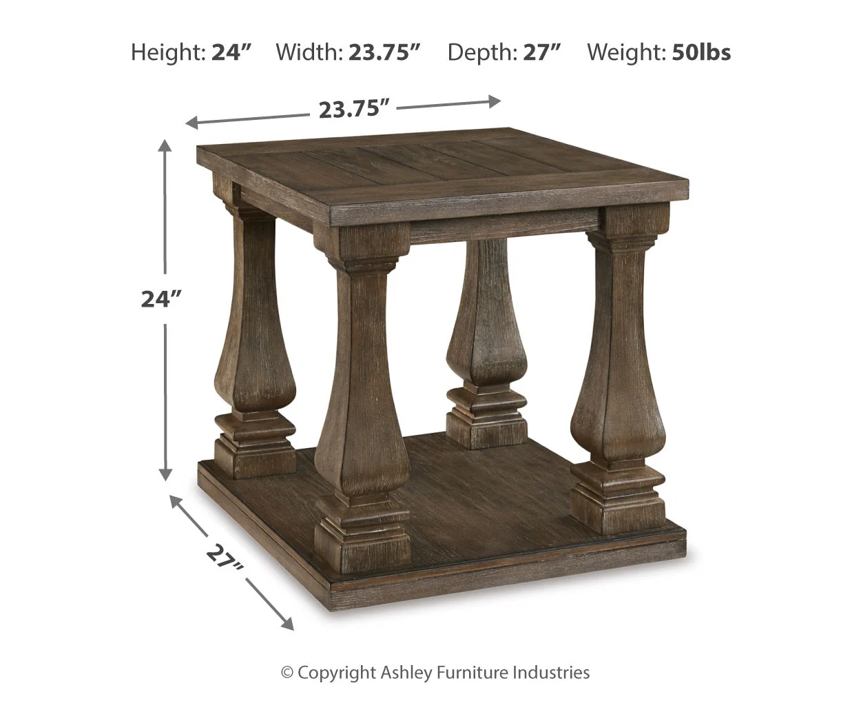 Johnelle Rectangular End Table - Image 4