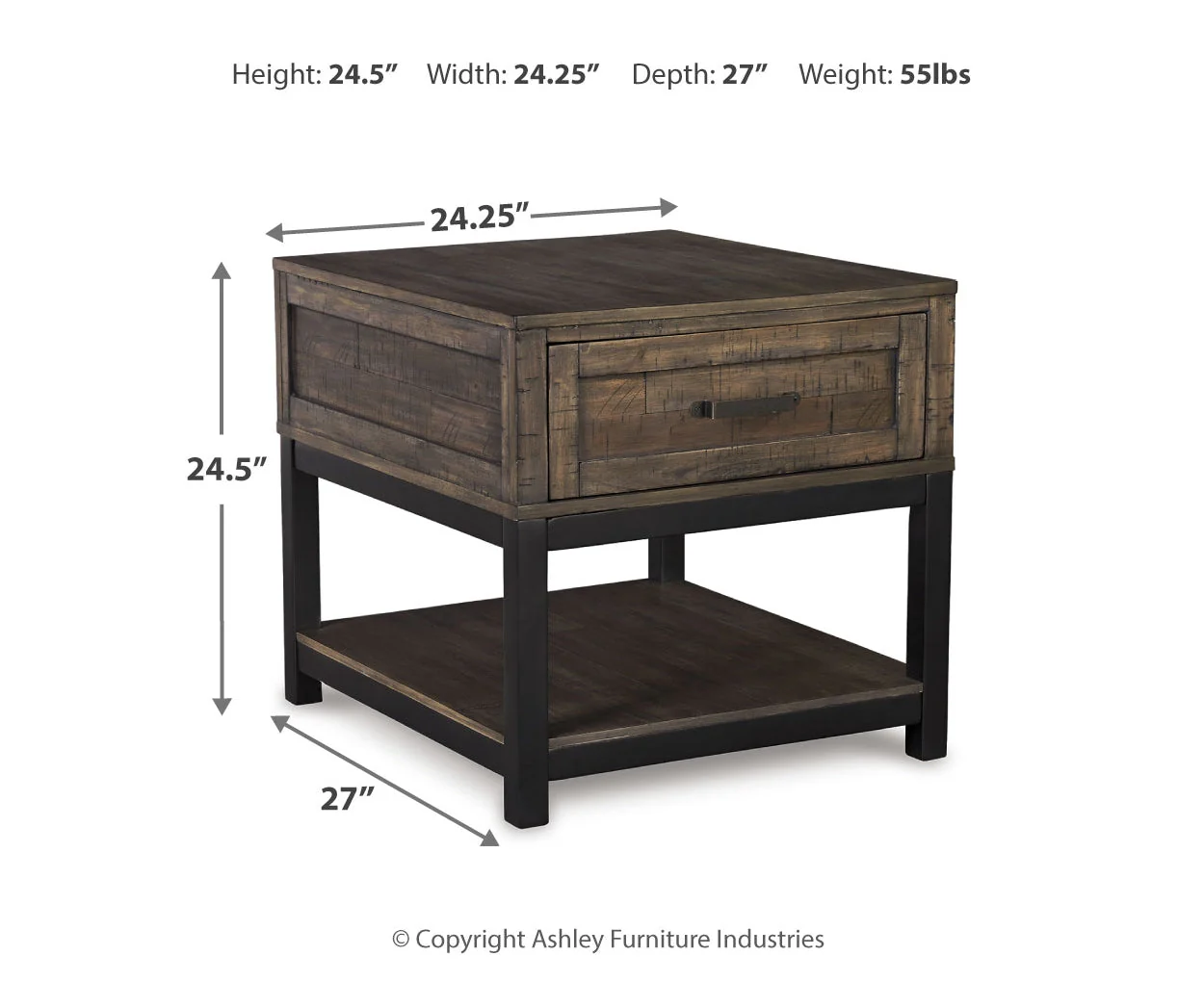 Johurst Rectangular End Table - Image 4