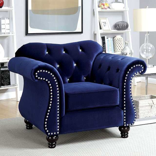 Jolanda Blue Chair - Image 6