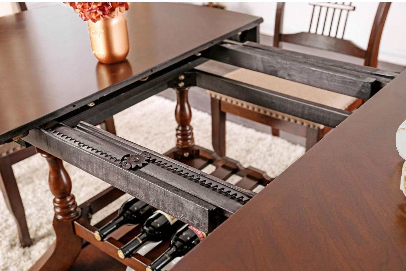 Jordyn Brown Cherry Dining Table - Image 3