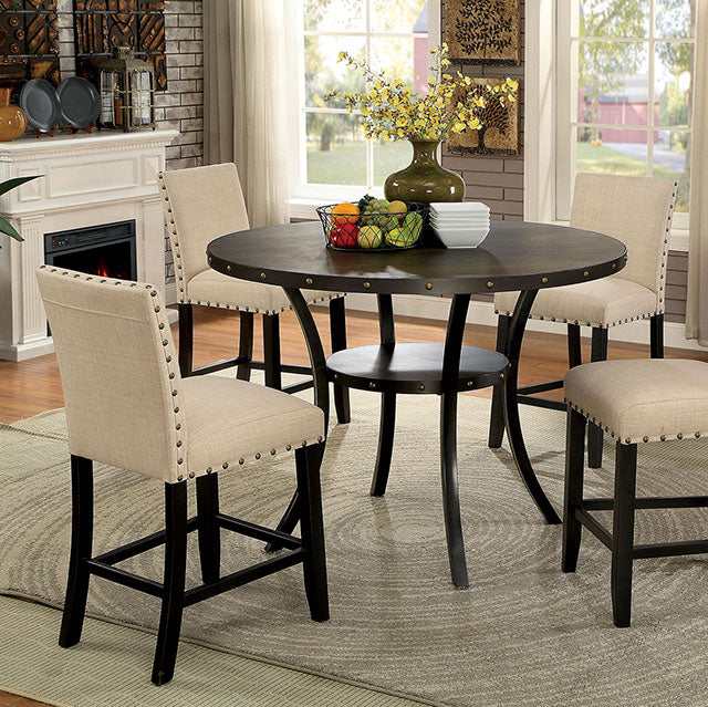 Kaitlin Light Walnut Round Counter Height Table - Image 3