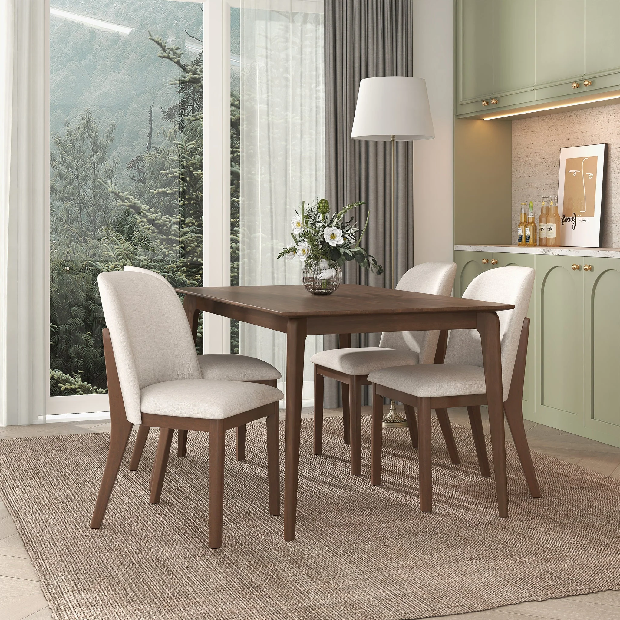 Kaitlyn  Beige Linen Dining Chair Set Of 2 - Image 2