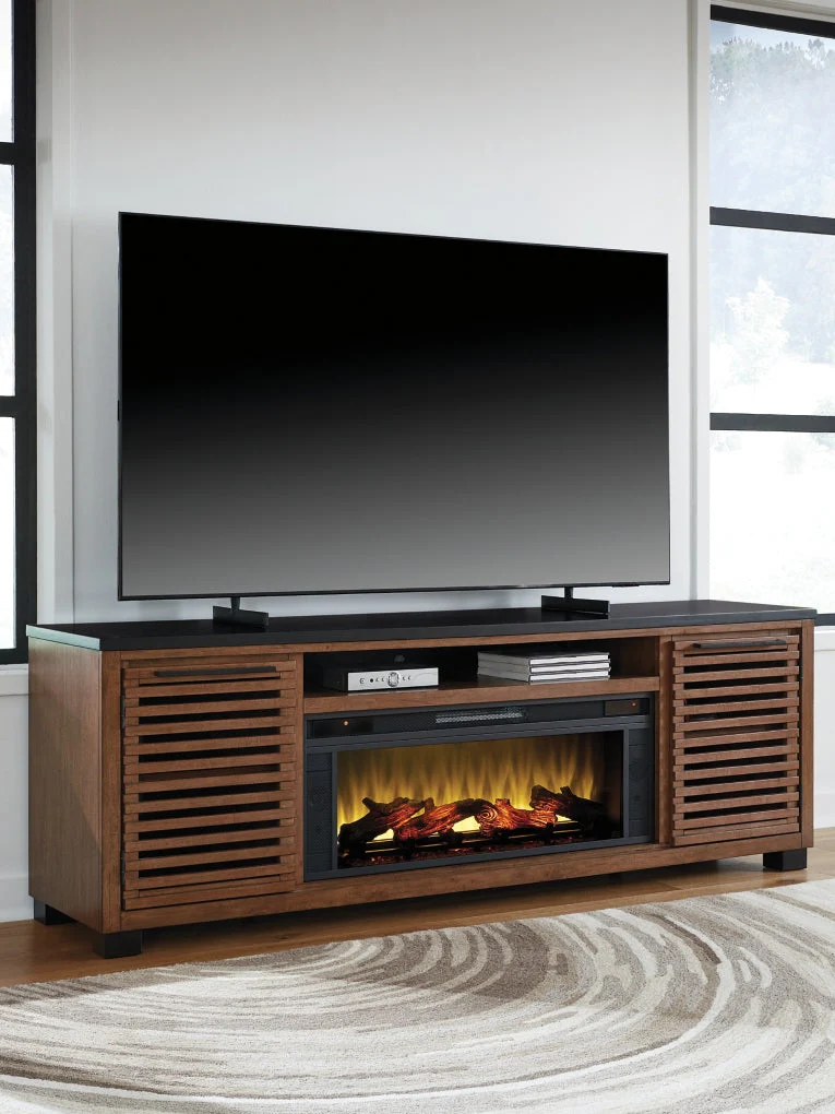 Kallari 84" TV Stand with Electric Fireplace - Image 2