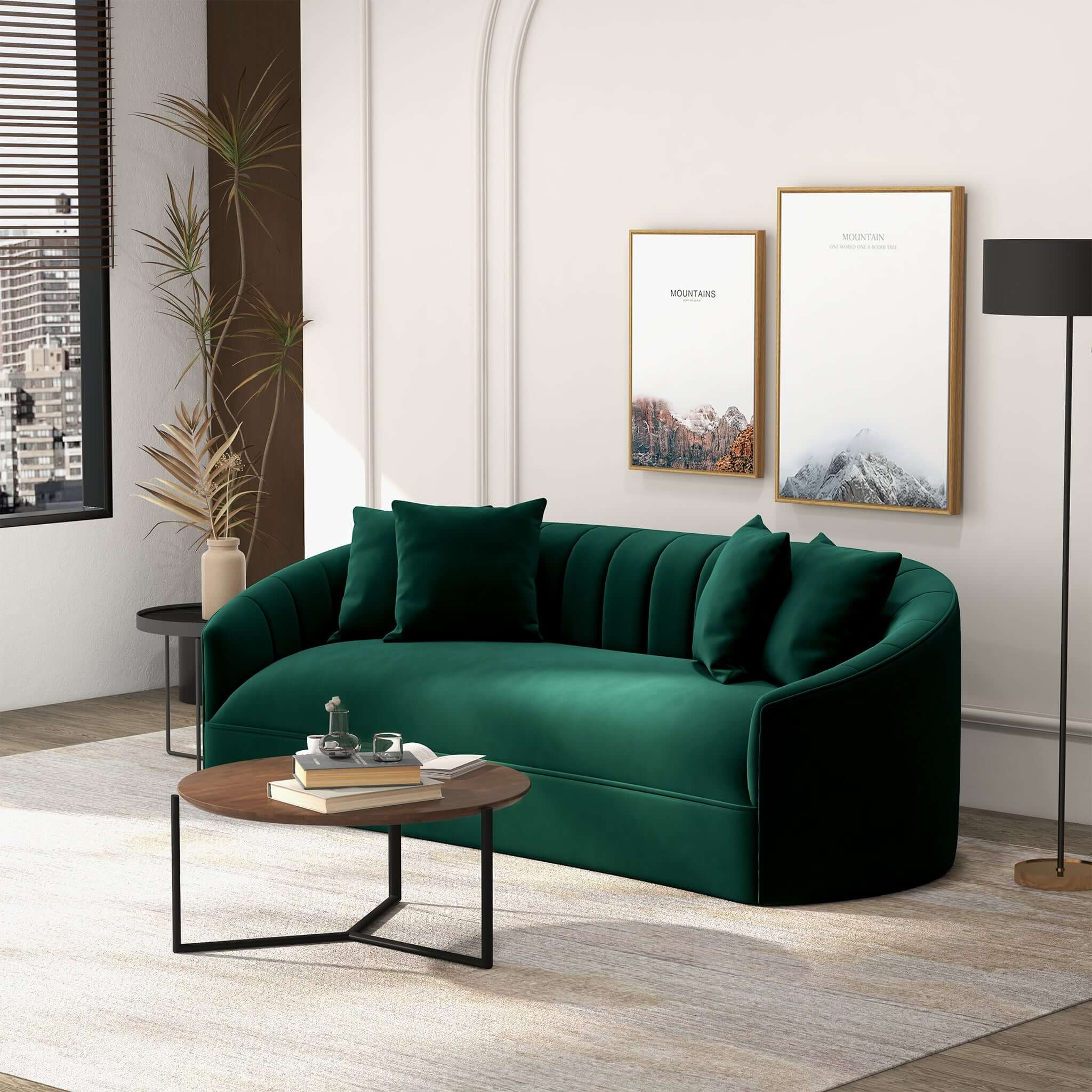 Kante  Green Velvet Sofa - Image 2