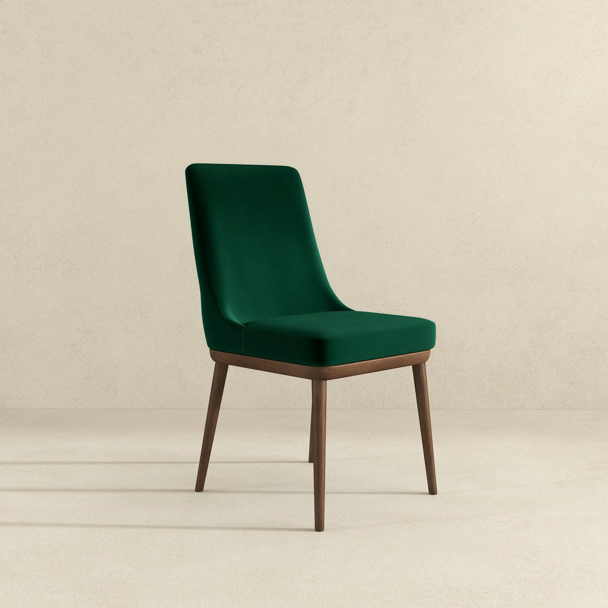 Kate  Green Velvet Solid Wood Dining Chair (Set Of 2) - Image 3