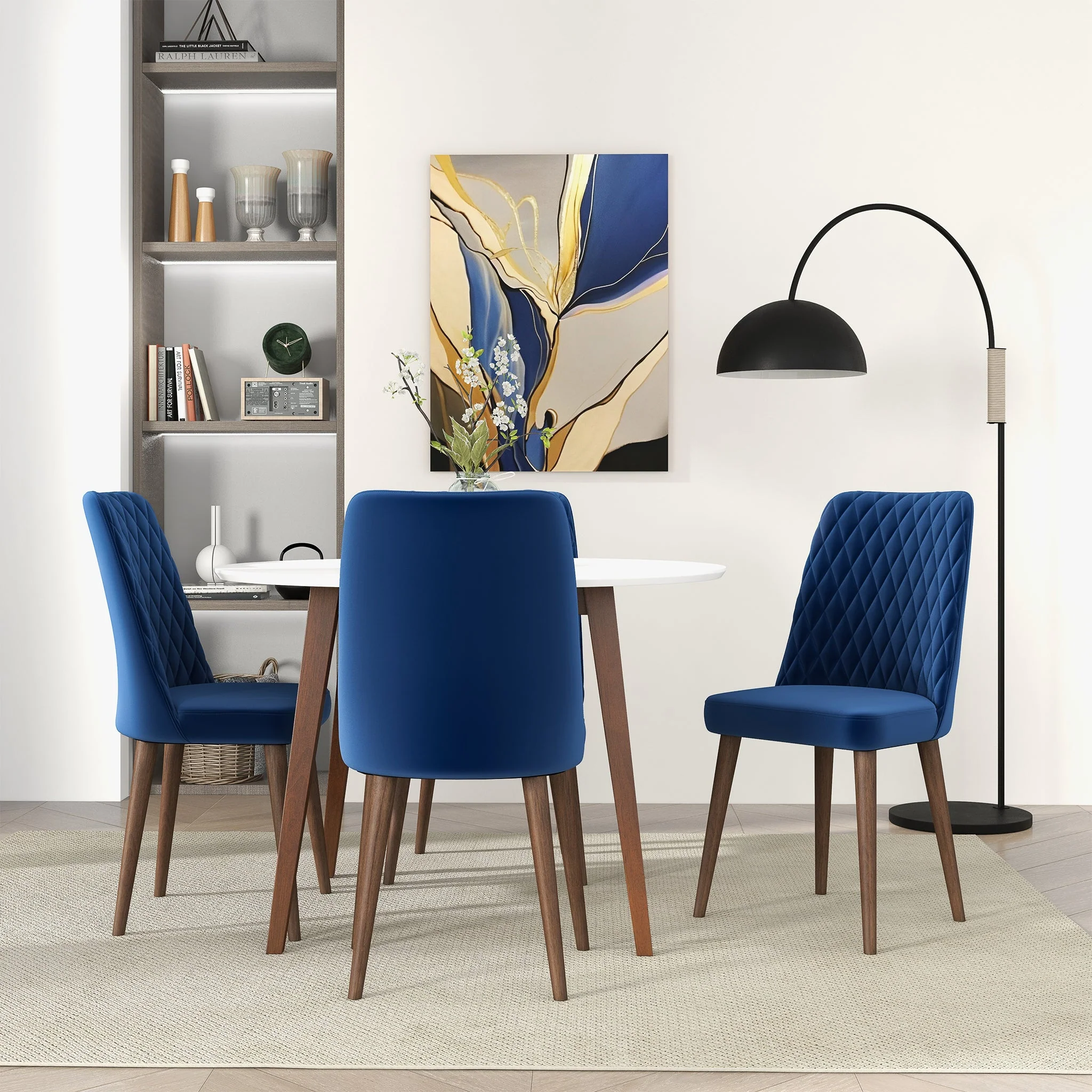 Katie Navy Blue Velvet Dining Chair (Set Of 2) - Image 2