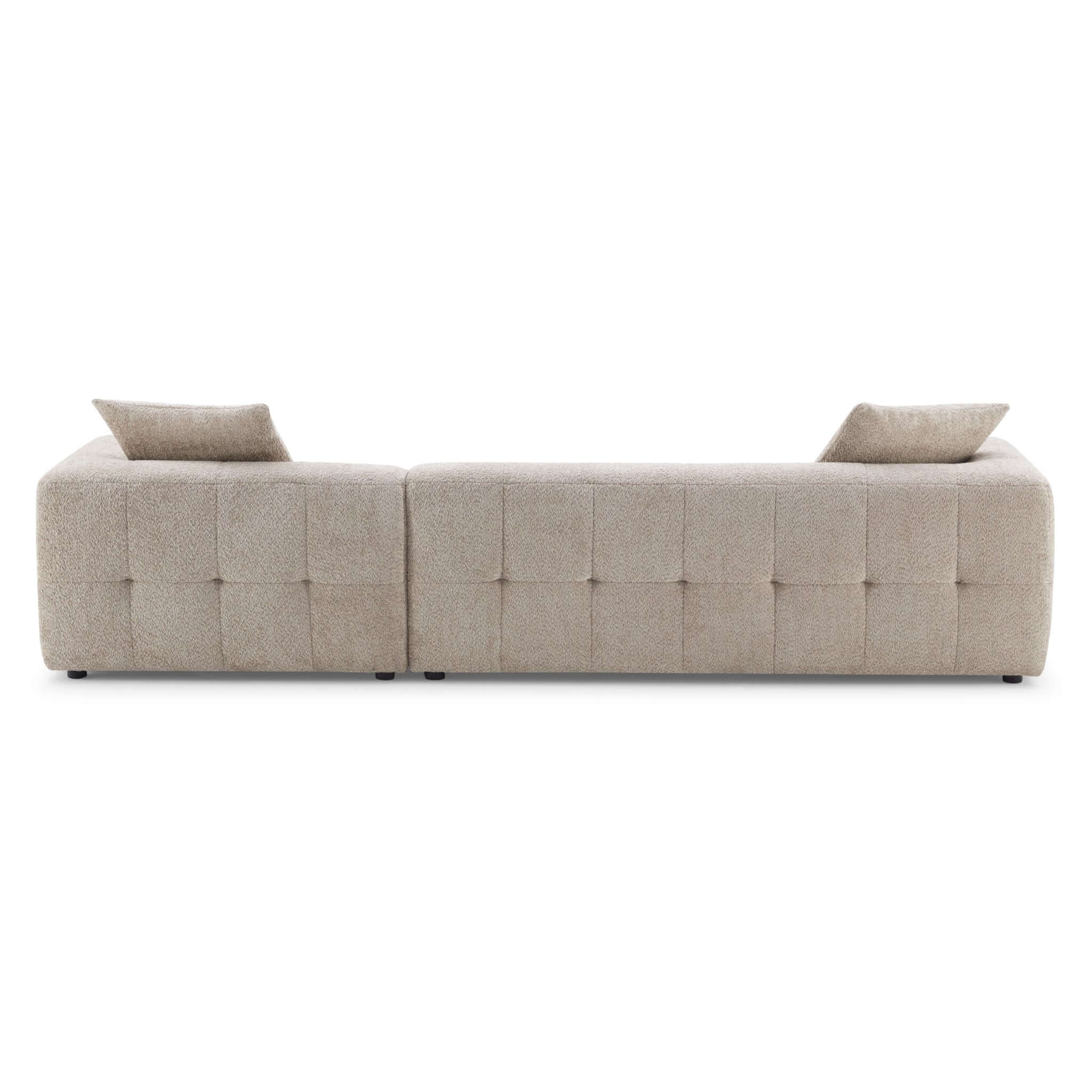 Kaynes Right Sectional Mocha Boucle Sofa - Image 6