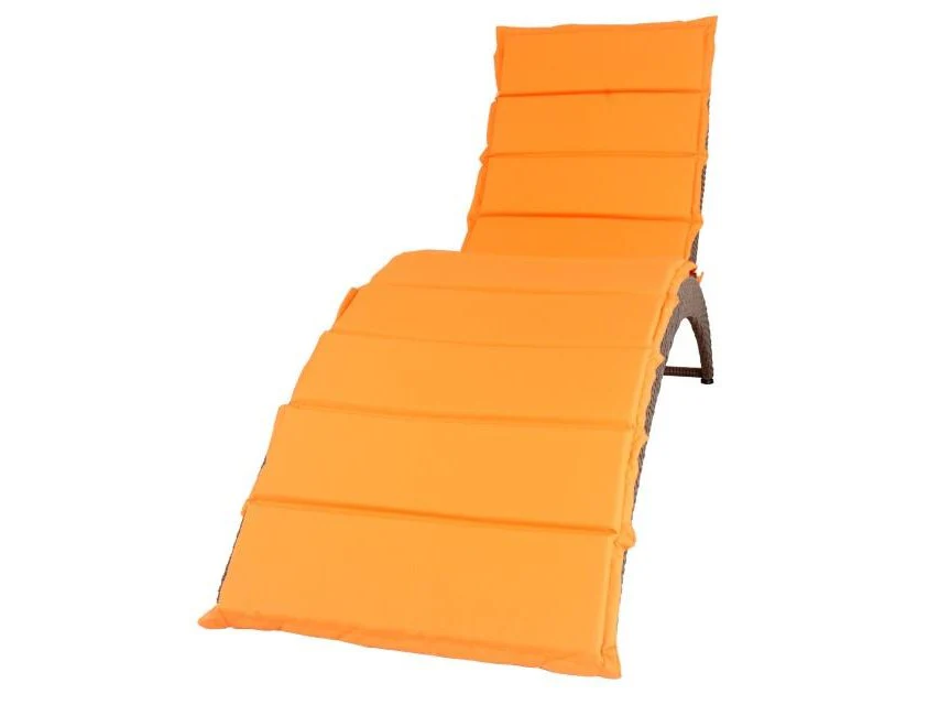 KD-OS1104GO Orange/Gray Outdoor Chaise Lounge w/ Cushion