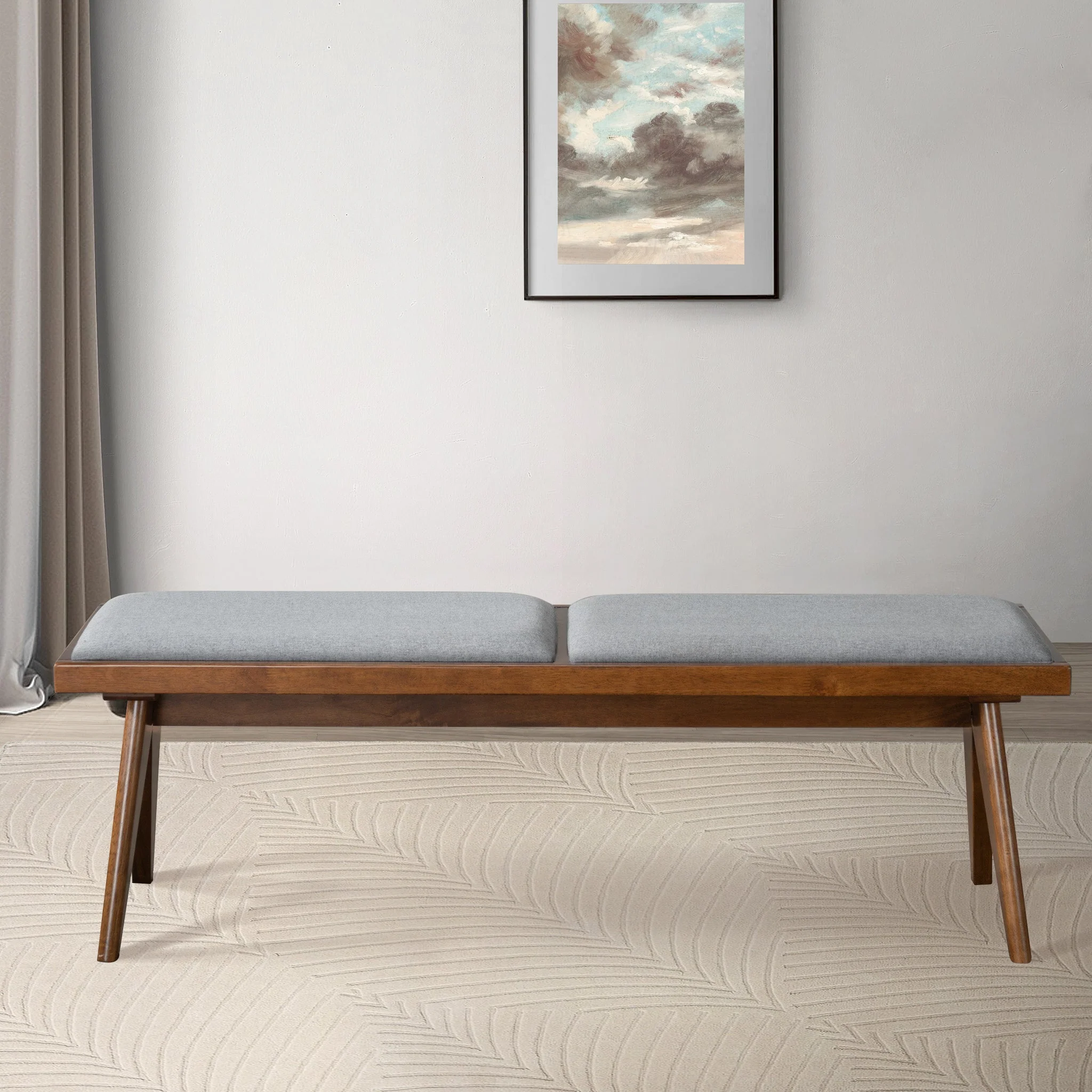 Keira Bench (Grey Fabric) - Image 4