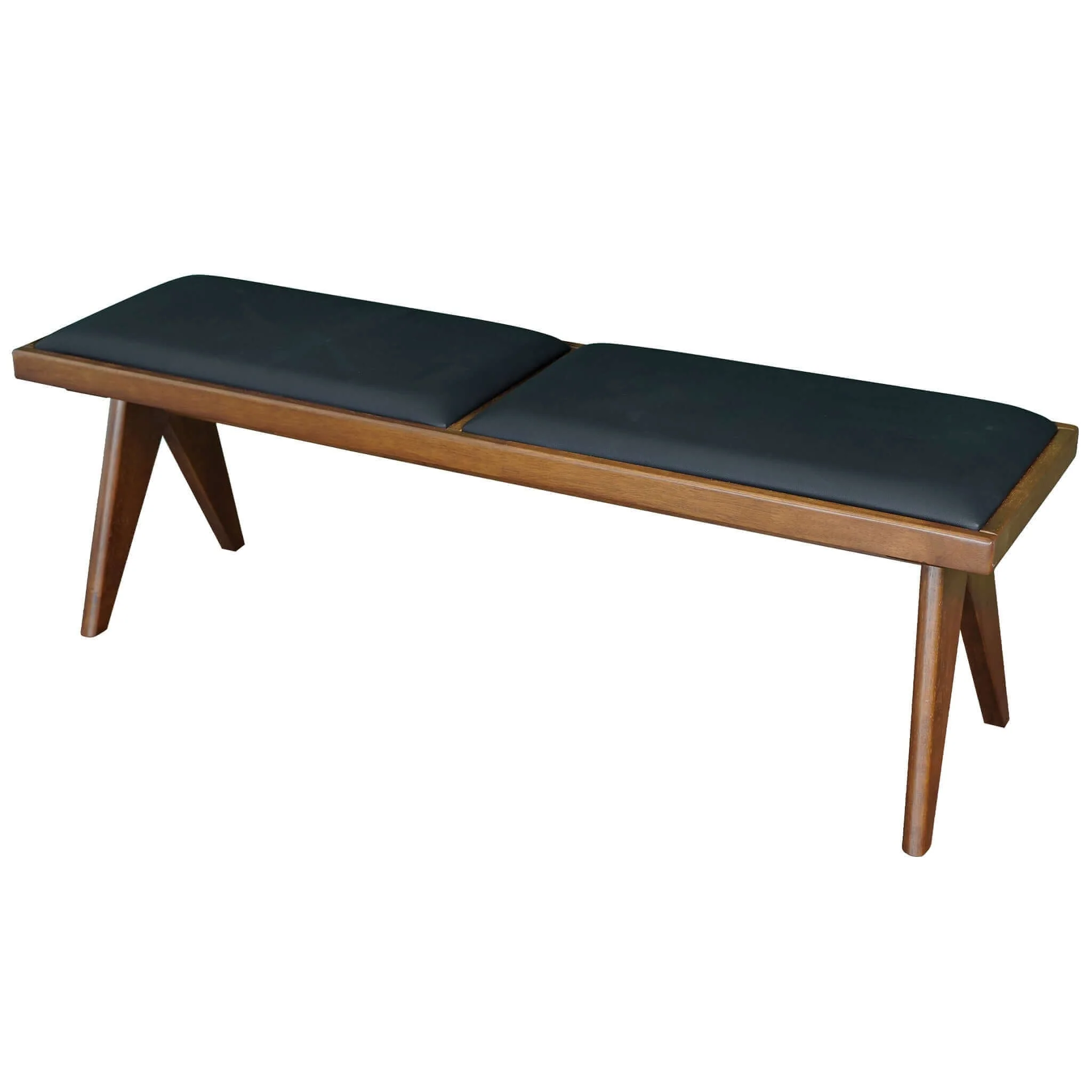 Keira Black Vegan Leather Bench - Image 5