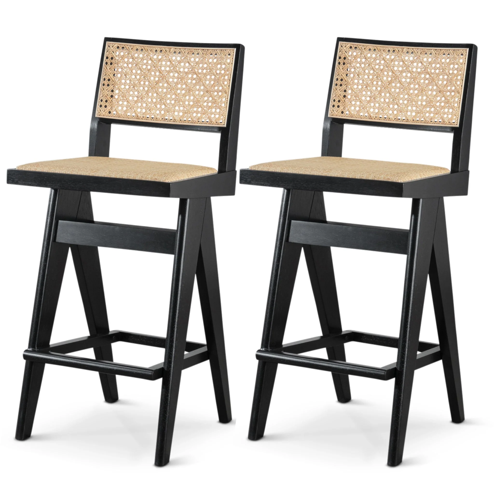 Keira Rattan Bar Stool (Set of 2) - Image 5