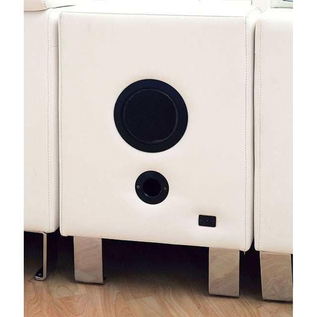 Kemina White Bluetooth Speaker Console - Image 3
