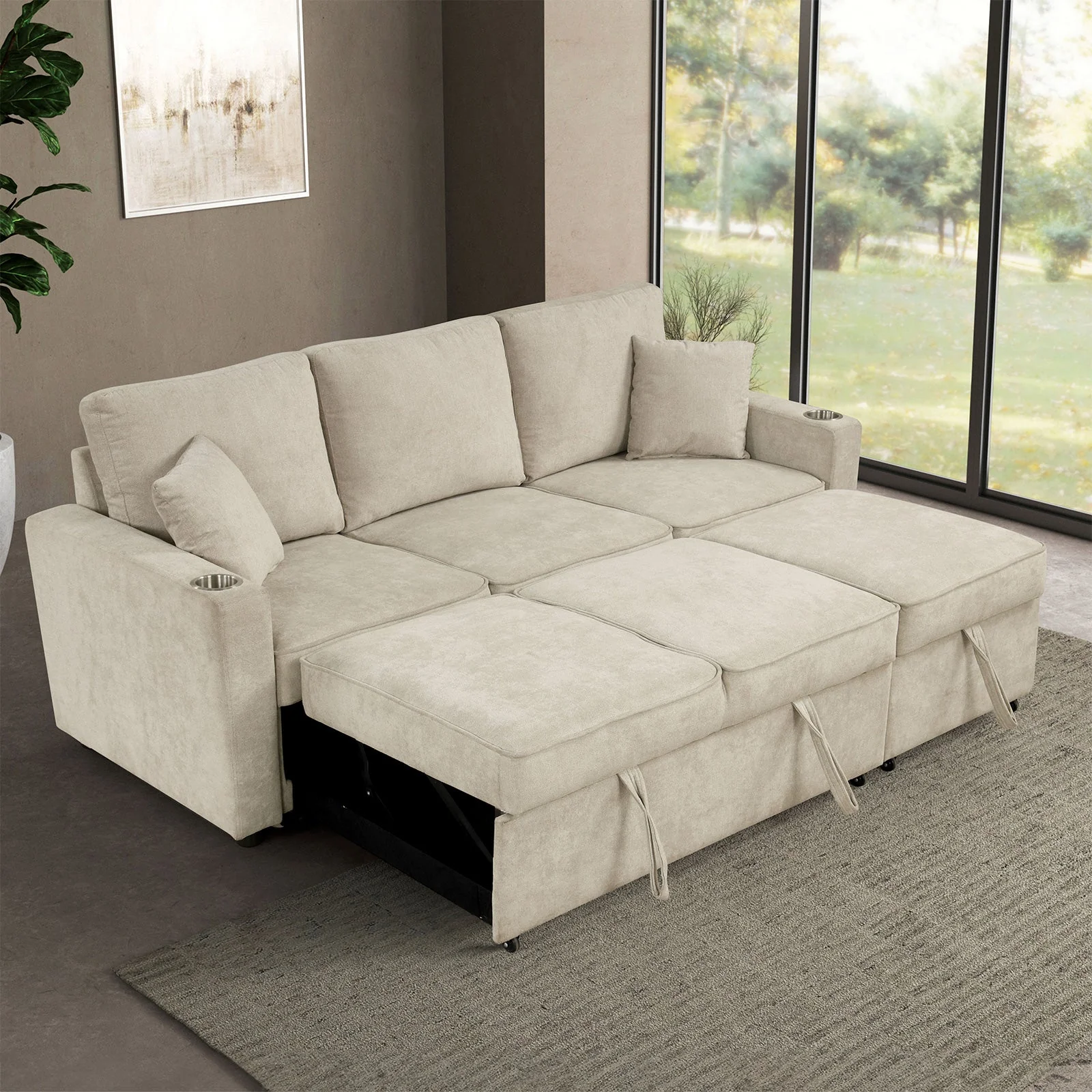 Kendal Beige Sleeper Sofa - Image 2