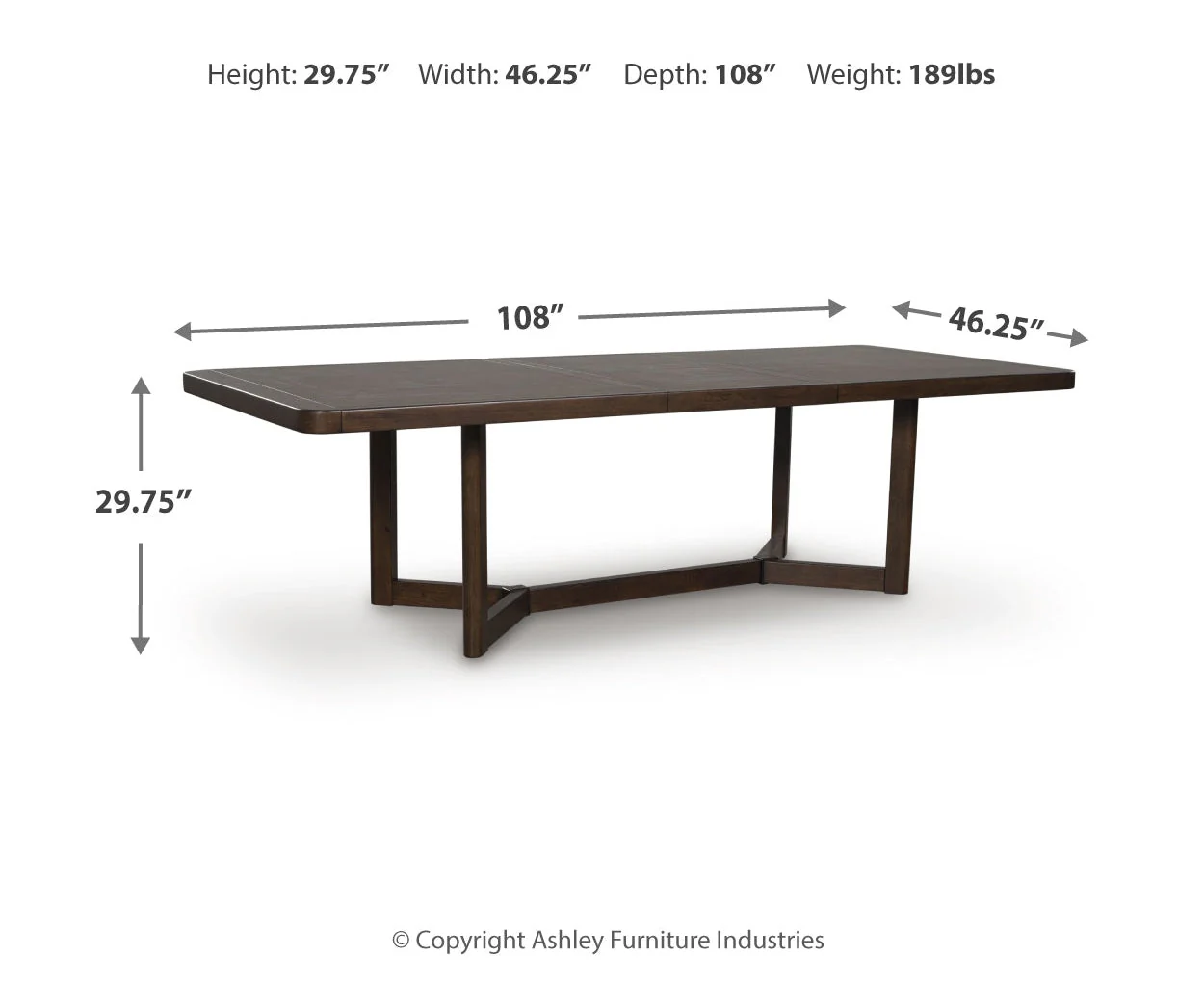 Kendamor RECT Dining Room Extension Table - Image 4