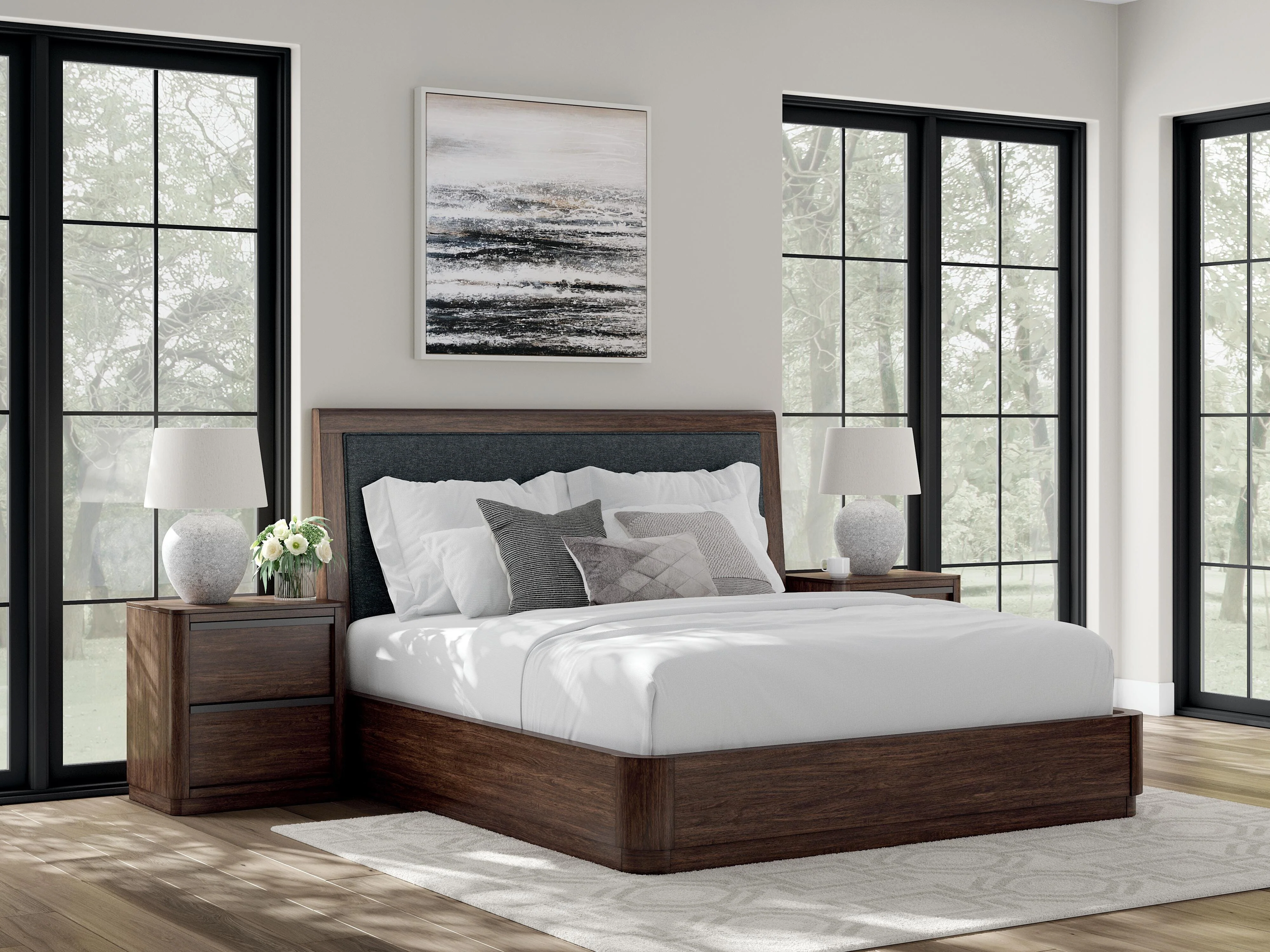 Kendamor Upholstered Panel Bed - Image 2