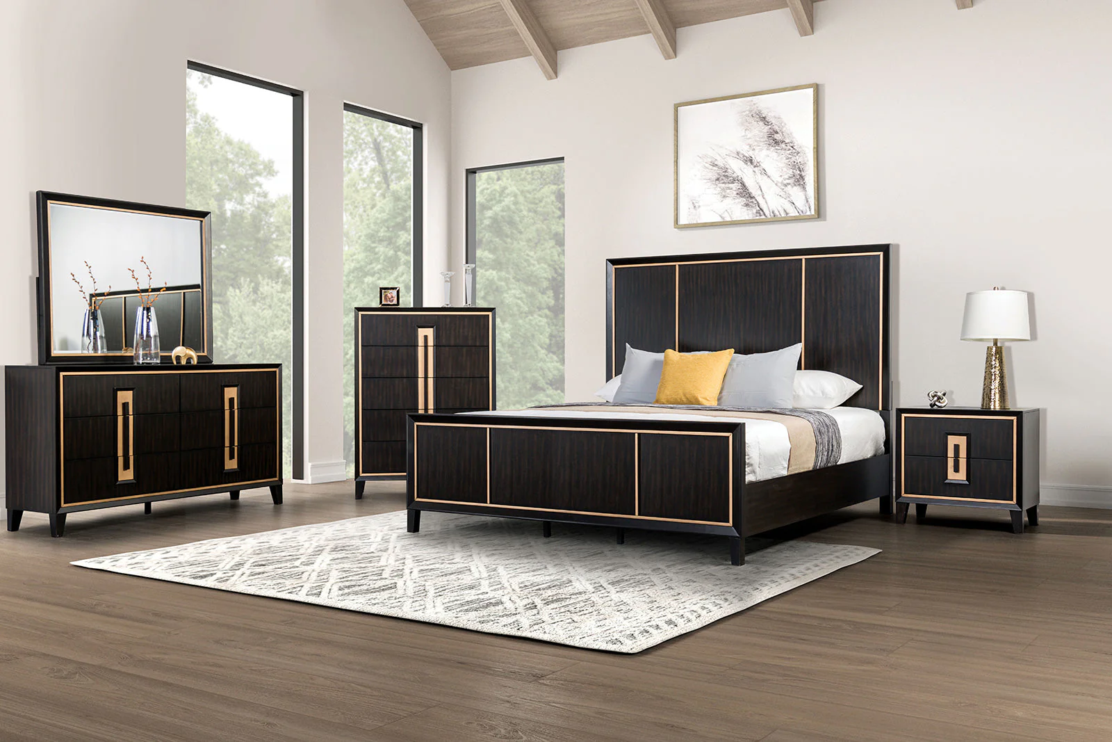 Kenyada Espresso Queen Bed - Image 2