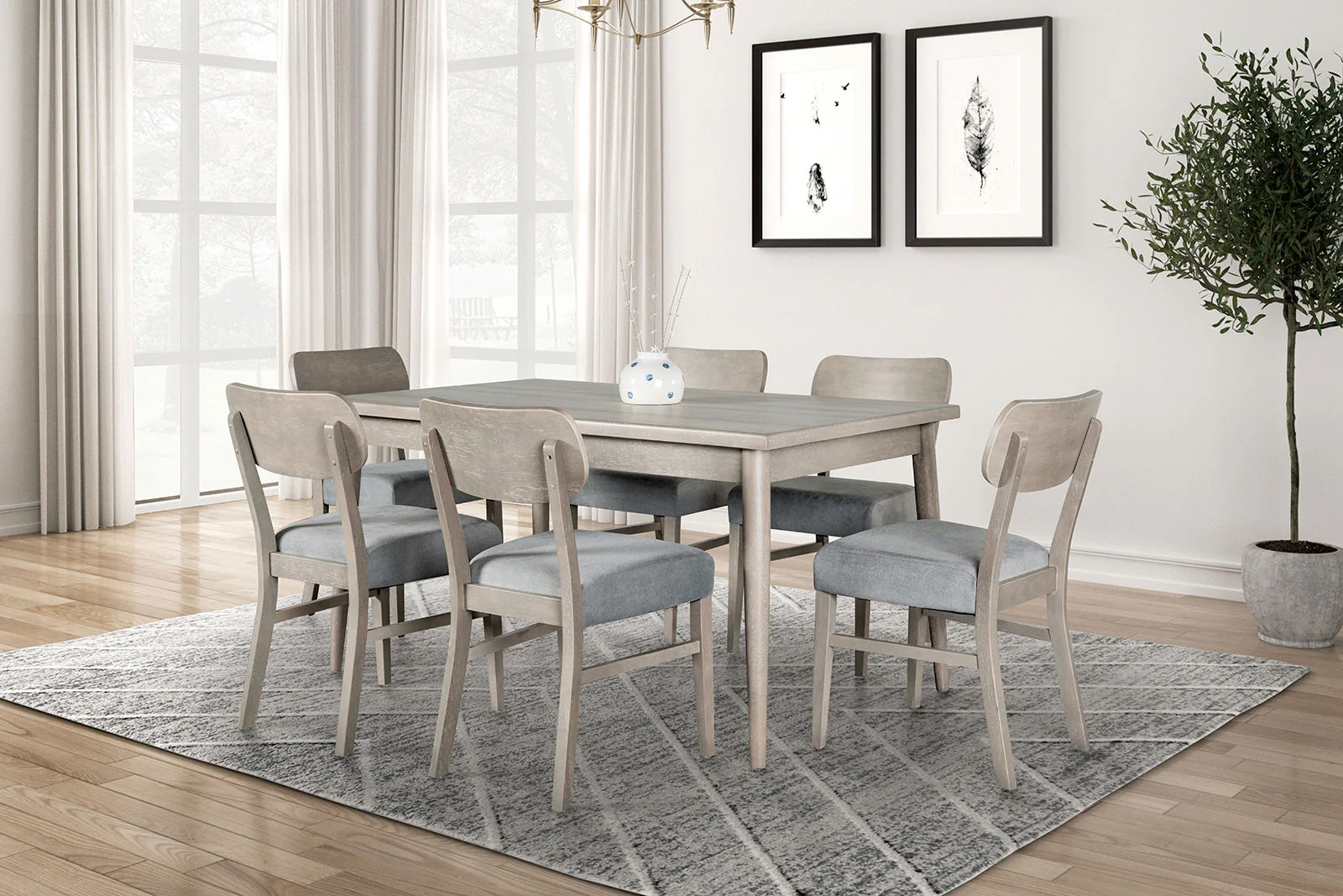Keynes Gray Side Chair (Set of 2) - Image 3