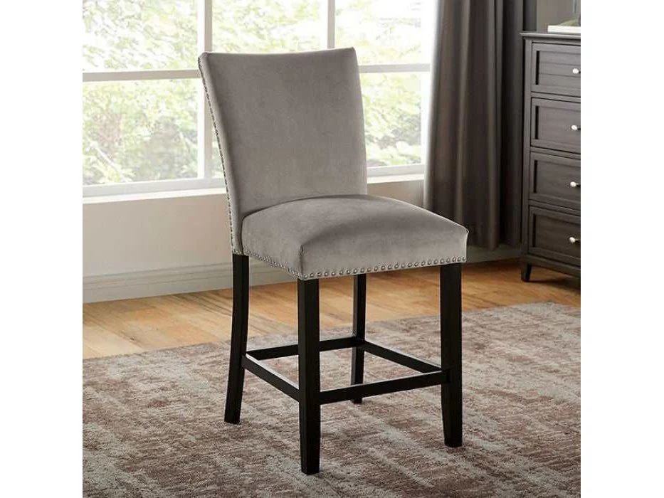 Kian II Light Gray & Black Counter Height Chair (Set of 2)